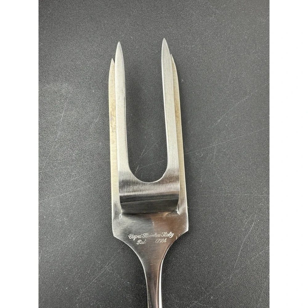Vintage MCM Hand‎ forged Capri Carving set